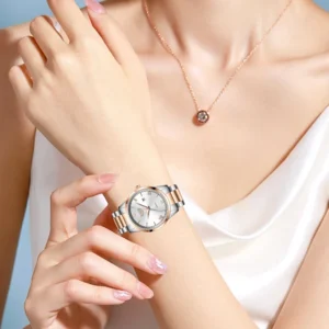 LIGE Fashion Elegant Quartz Woman Watch Luxury Classic Luxury Auto Date Steel Band Clocks Waterproof Luminous Women's Wristwatch