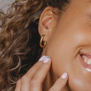 SUNIBI Stainless Steel Stud Earrings for Woman Prevent Allergy Fashion Vintage Handmade U-Shape Earring Circle Bride Jewelry