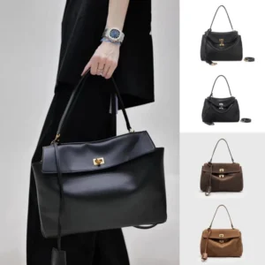 New Rodeo Black Leather Tote Bag High Quality Shoulder Messenger Large Capacity Underarm Bags Suede handbag Women Buckle Bag